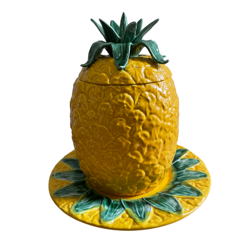 Portuguese Majolica-style Pineapple Jar