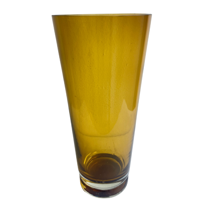 Vintage amber glass vase