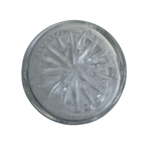 Vintage clear pressed glass vase