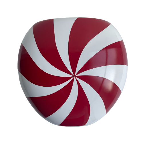 Vintage Peppermint Swirl Pot