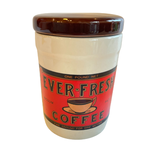 Vintage “Ever-Fresh Coffee” ceramic canister