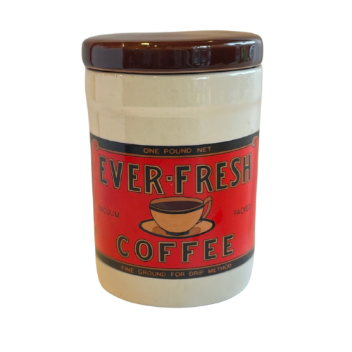Vintage “Ever-Fresh Coffee” ceramic canister