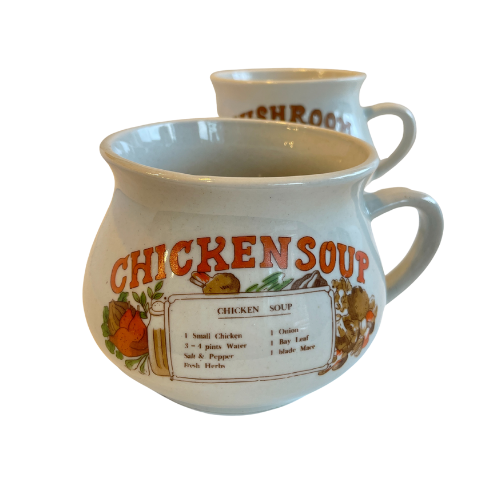 Vintage Recipe Soup Mugs (set of 2)