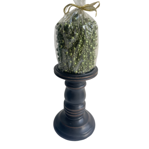 Classic Turned Wooden Pedestal Candle Holders