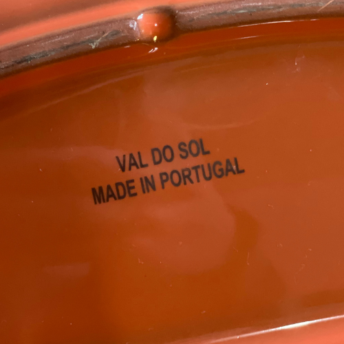 Ceramic serving platter with a matching plate