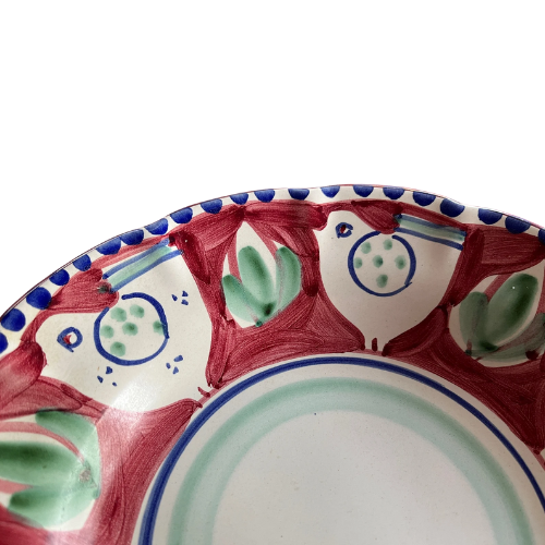 Vietri Solimene Campagna ceramic pasta bowl and two plates