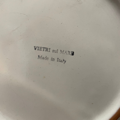 Vietri Solimene Campagna ceramic pasta bowl and two plates