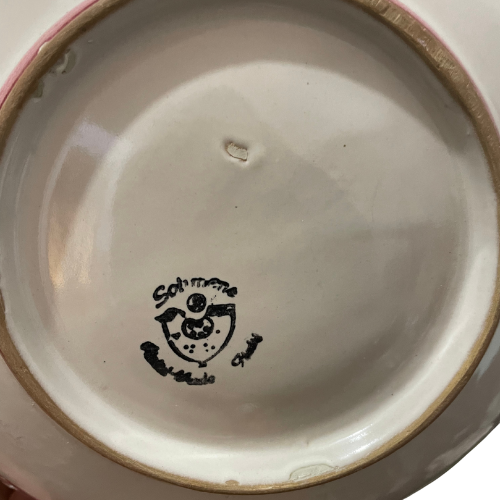 Vietri Solimene Campagna ceramic pasta bowl and two plates