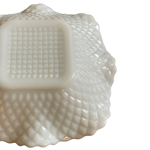 Vintage milk glass bow