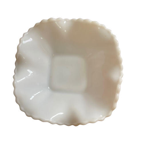 Vintage milk glass bow