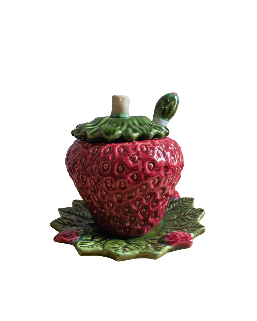 Ceramic strawberry-shaped pot