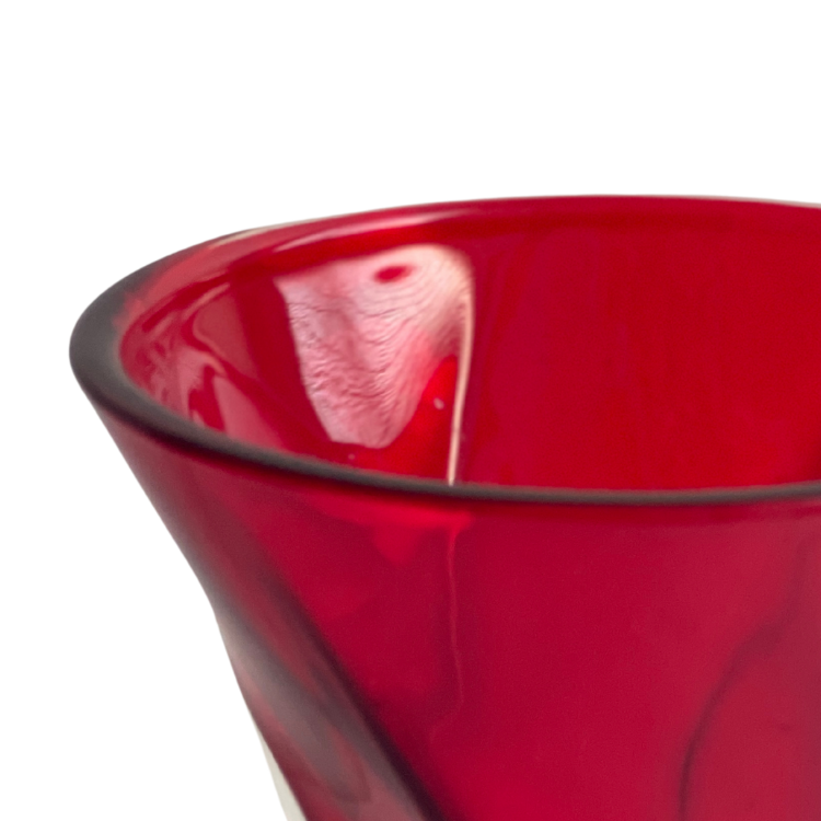 Ruby Red Glass Vase