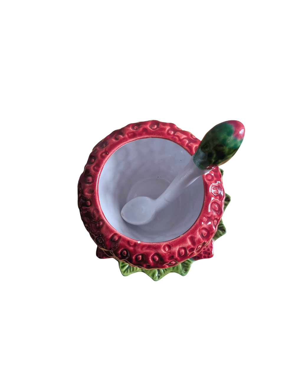 Ceramic strawberry-shaped pot