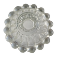 Vintage clear glass mismatched taper candle holders (Set of 2)