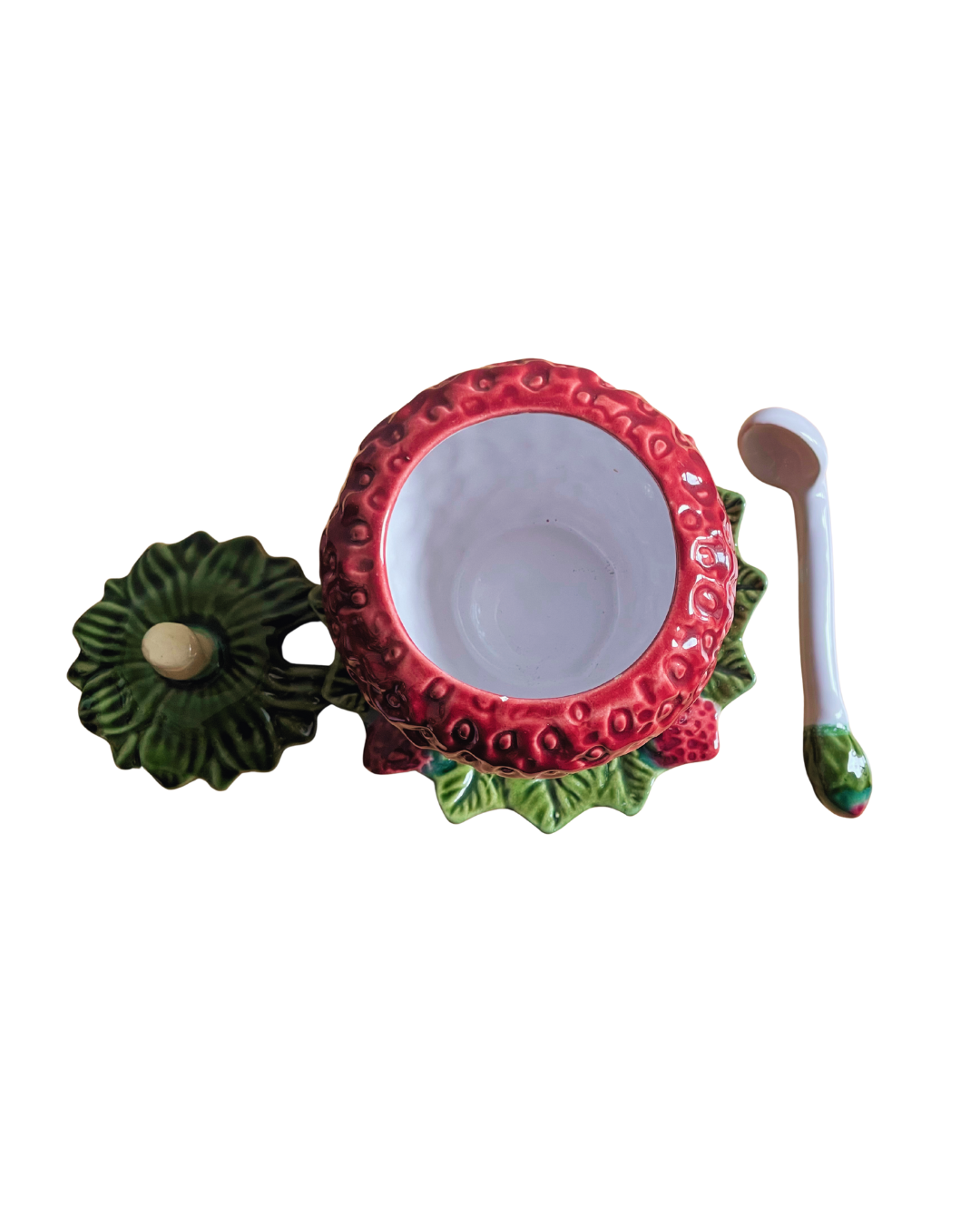 Ceramic strawberry-shaped pot