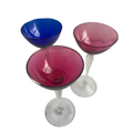 Coloured Coupe Glasses (set of 3)