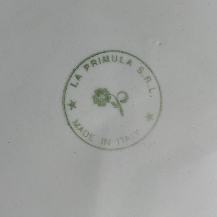 Hand-painted Italian floral ceramic plate