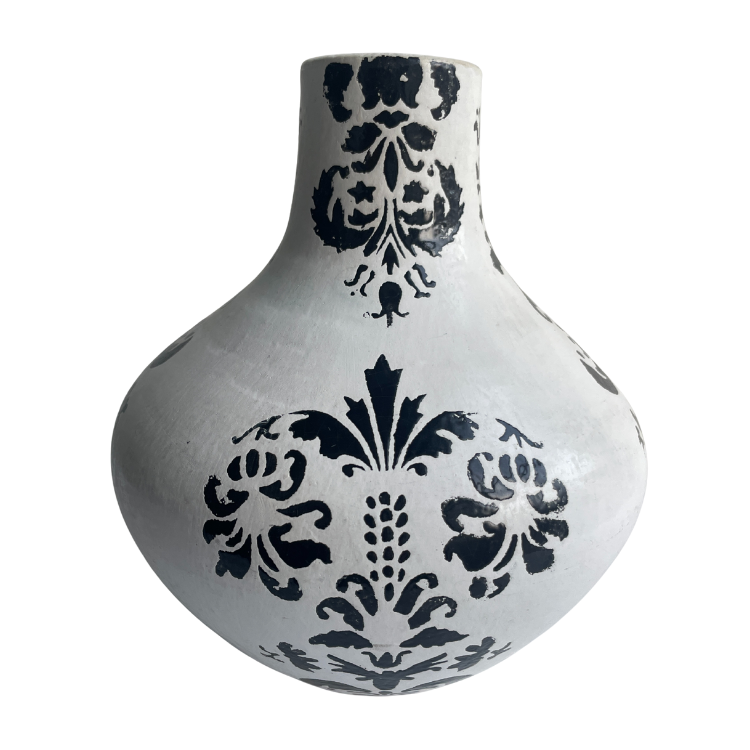 Damask Ceramic Vase